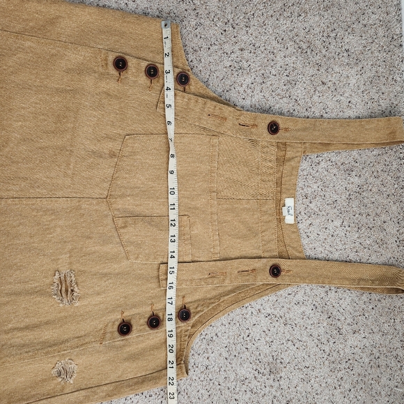 Easel Orange Distressed Women Overalls - Picture 6 of 13